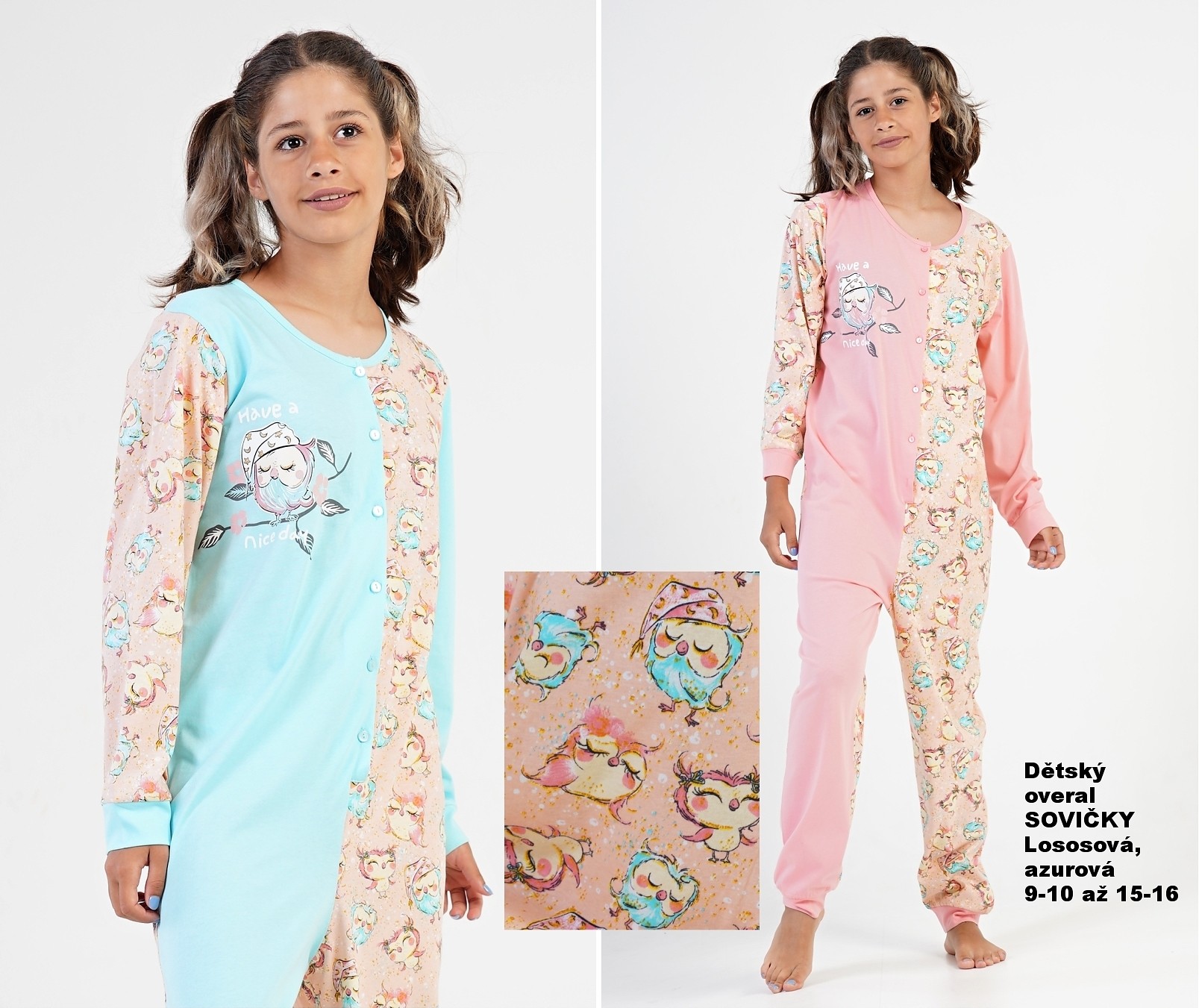 Dívčí overal na spaní Sovičky - Vienetta Secret