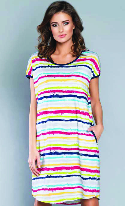 Dámská noční košile s krátkým rukávem Alison -Italian Fashion