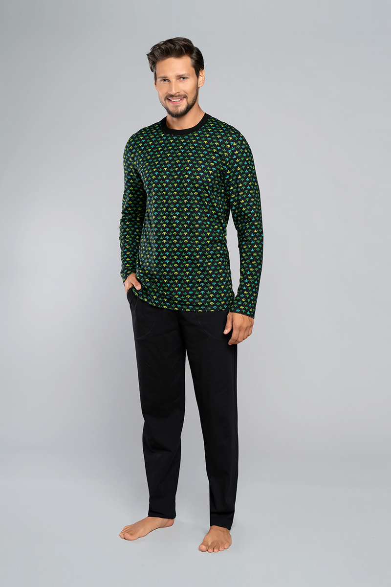 Pánské pyžamo s dlouhým rukávem Ozzy - Italian Fashion