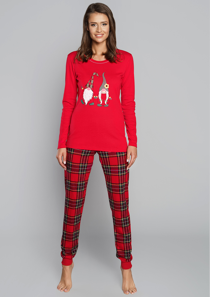 Dámské pyžamo s dlouhým rukávem Santa - Italian Fashion