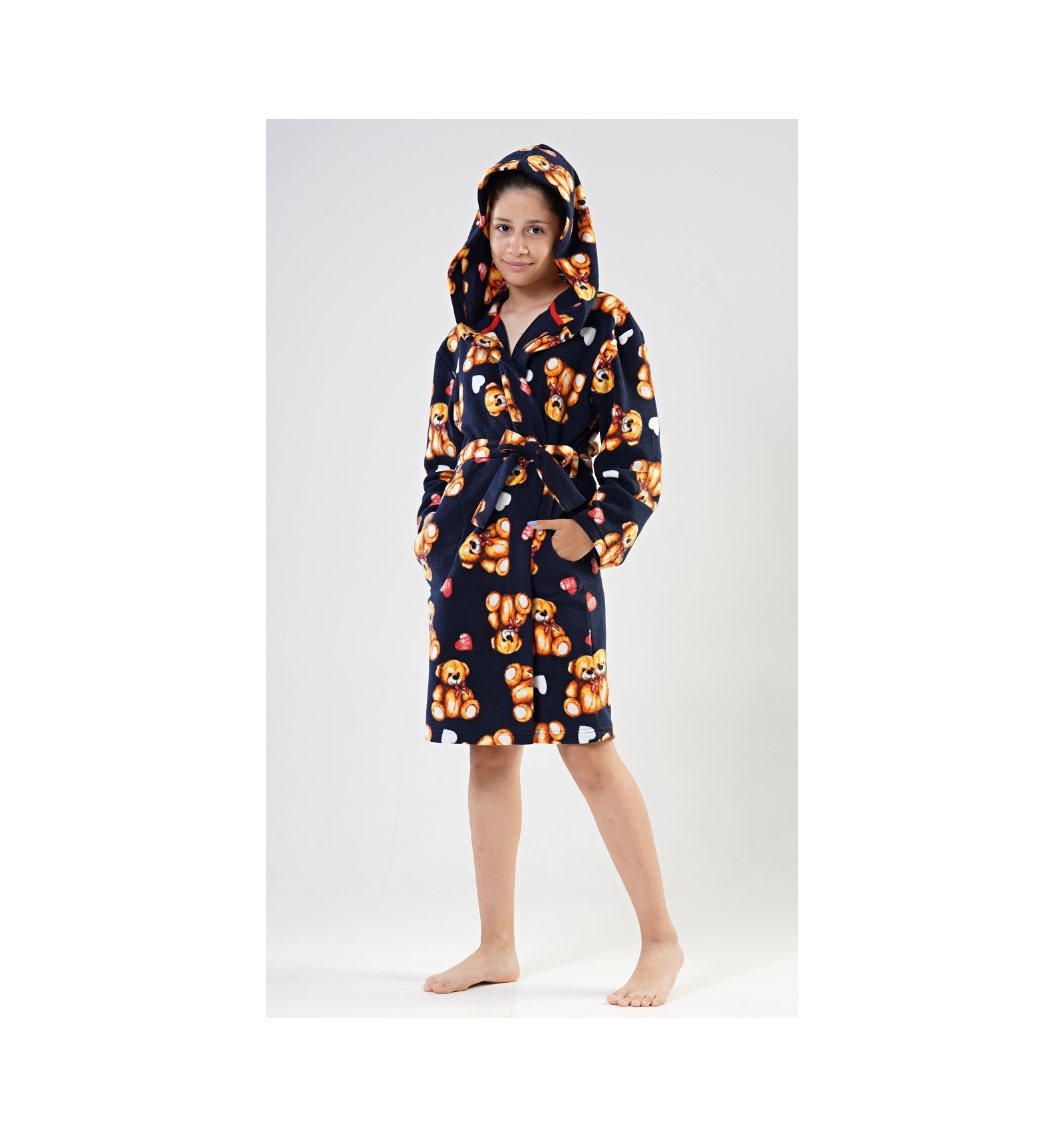 Dívčí župan s kapucí Medvídek - Vienetta Secret 