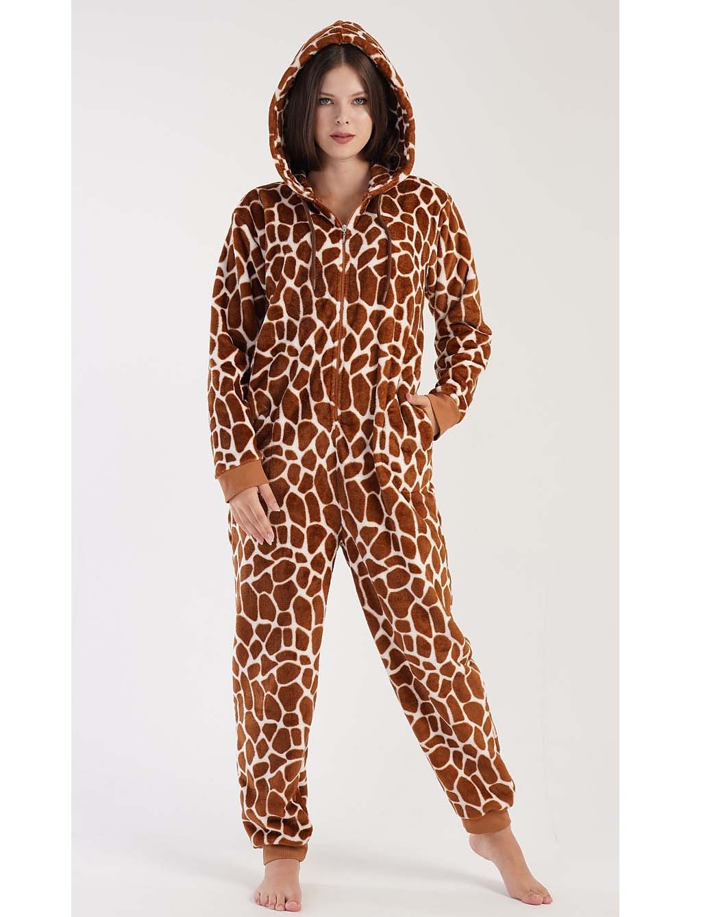 Vienetta Secret dámský overal na spaní teplý Žirafa, vel. L