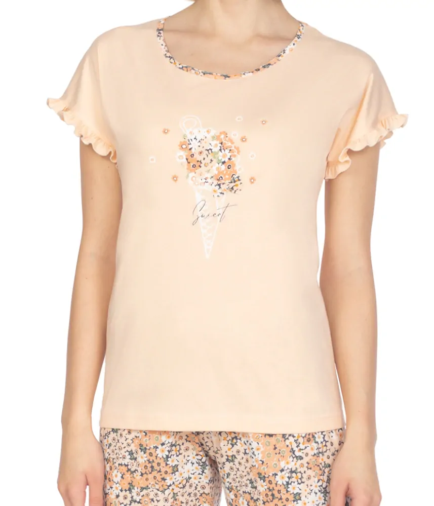 Dámské pyžamo s krátkým rukávem  666 - Regina 