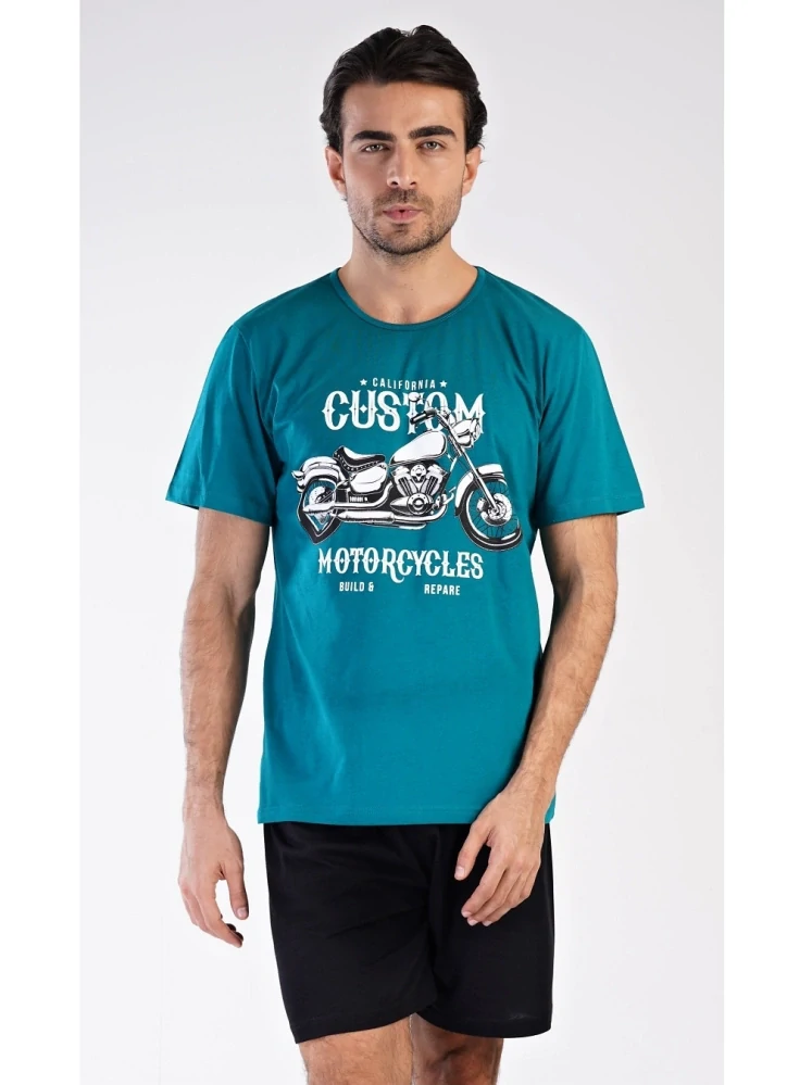 Pánské pyžamo s kraťasy Motorka - Vienetta Secret