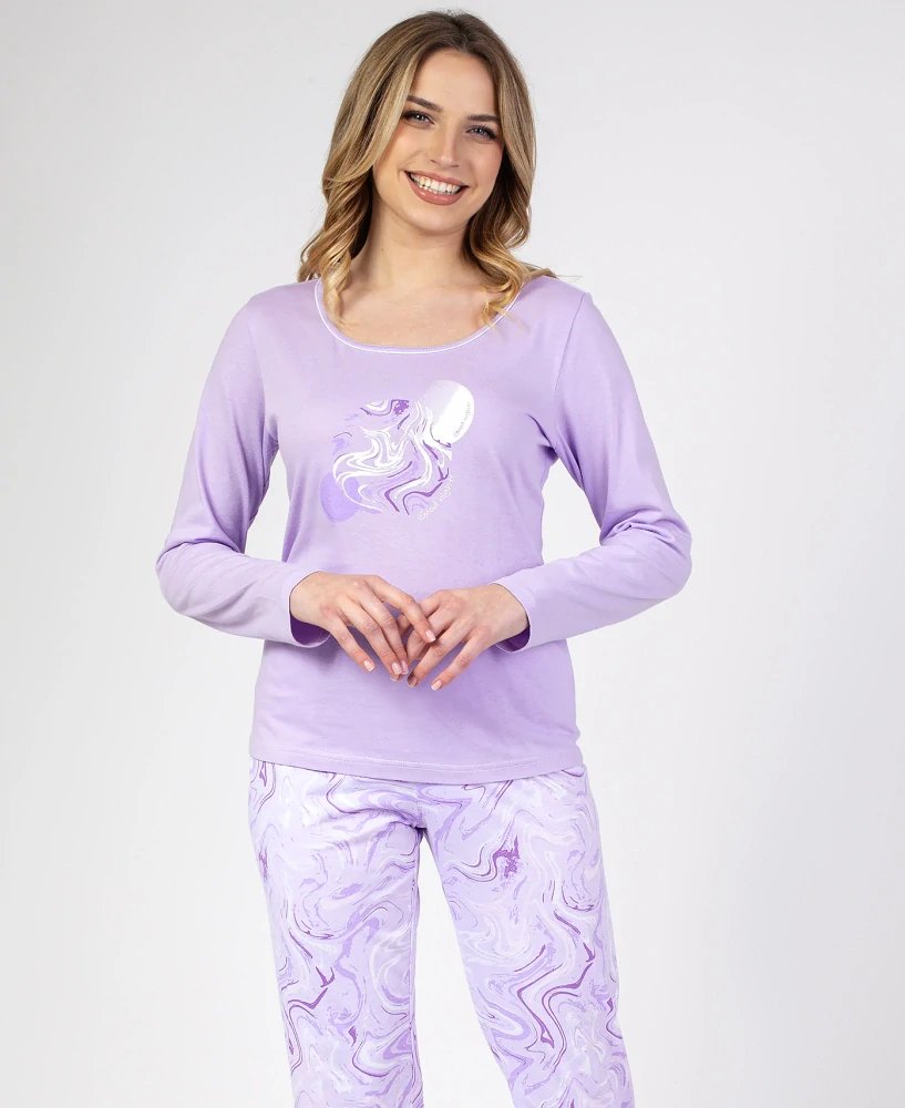 Dámské pyžamo s dlouhým rukávem 672 - Regina