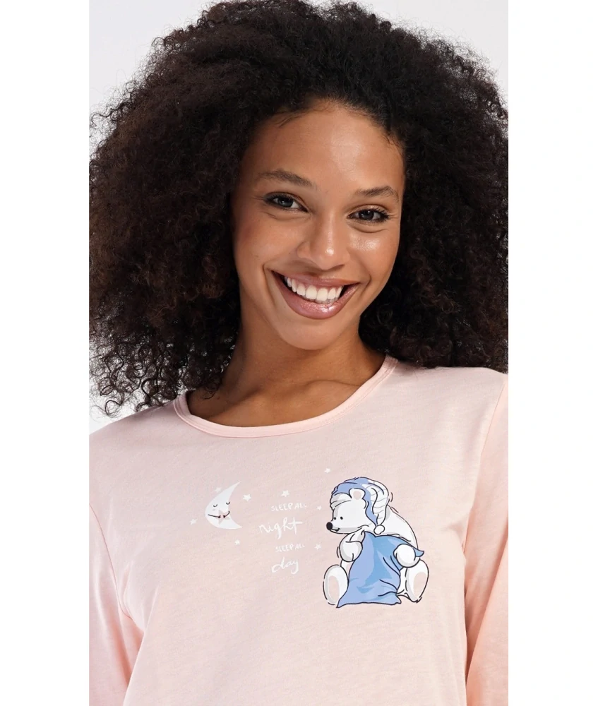 Dámské pyžamo dlouhé Godd night - Vienetta Secret