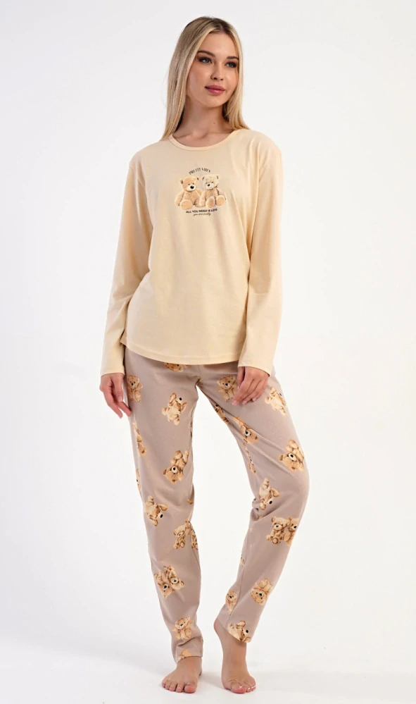 Dámské pyžamo dlouhé Monika - Vienetta Secret