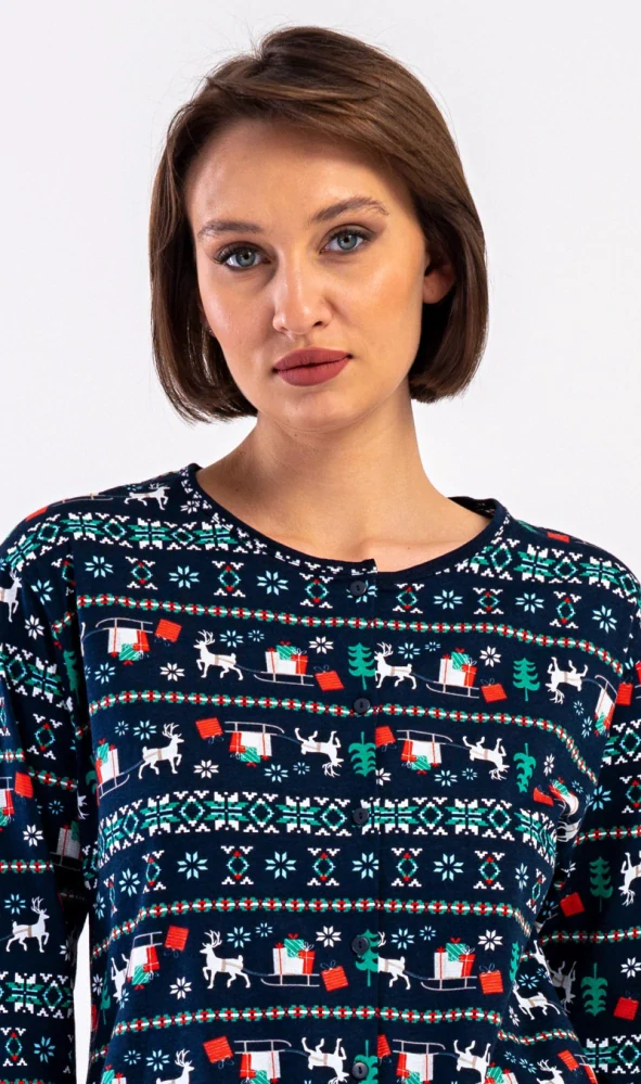 Dámský overal na spaní Merry Christmas, velikost S - Vienetta Secret
