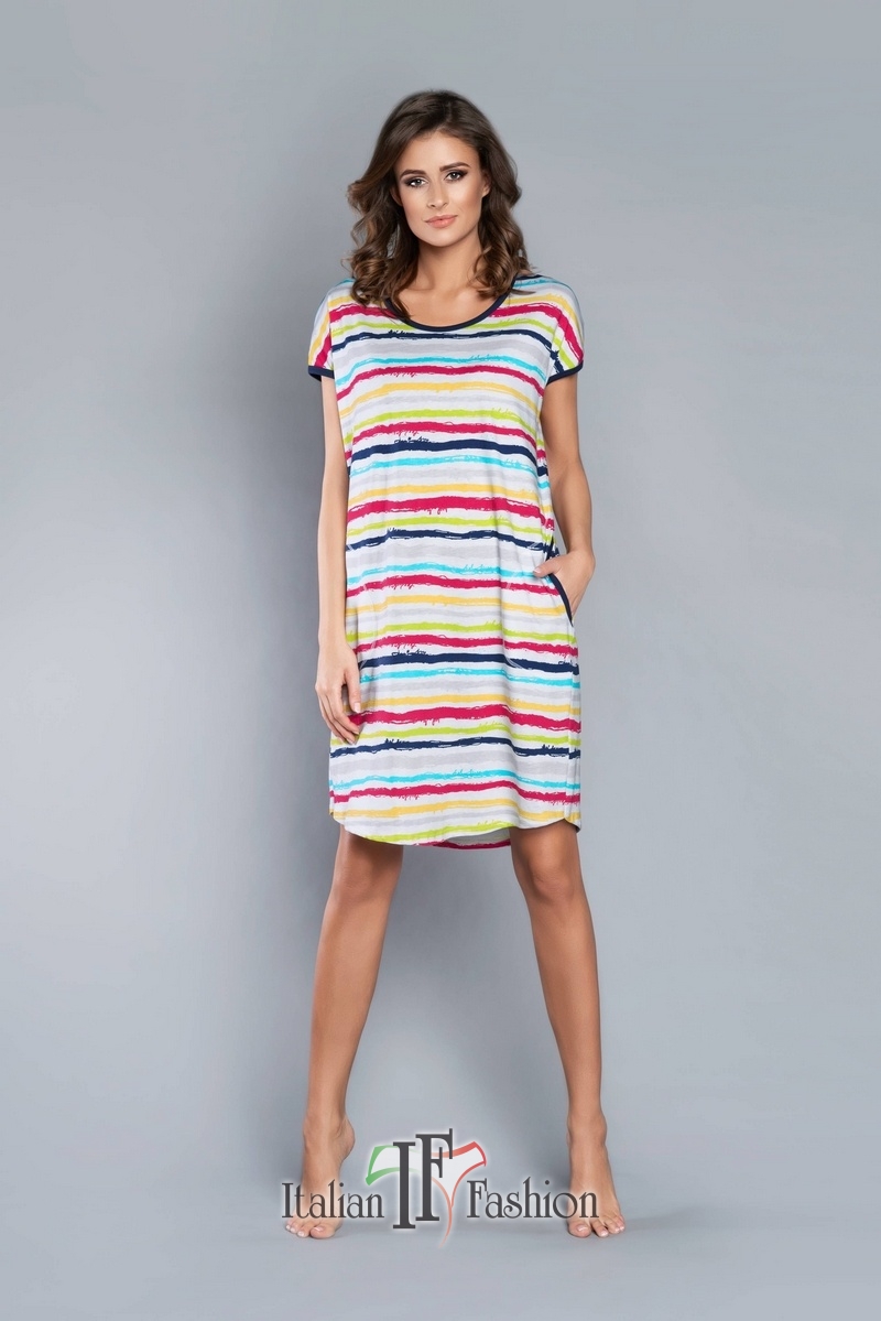 Dámská noční košile s krátkým rukávem Alison -Italian Fashion