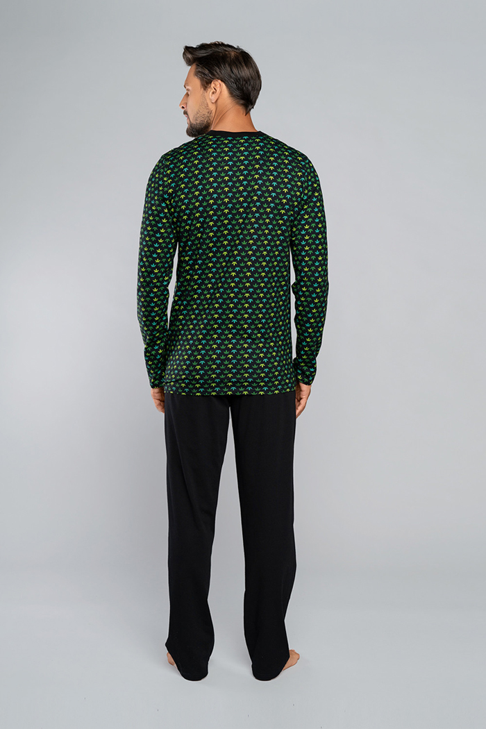Pánské pyžamo s dlouhým rukávem Ozzy - Italian Fashion