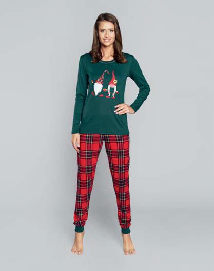 Dámské pyžamo s dlouhým rukávem Santa - Italian Fashion