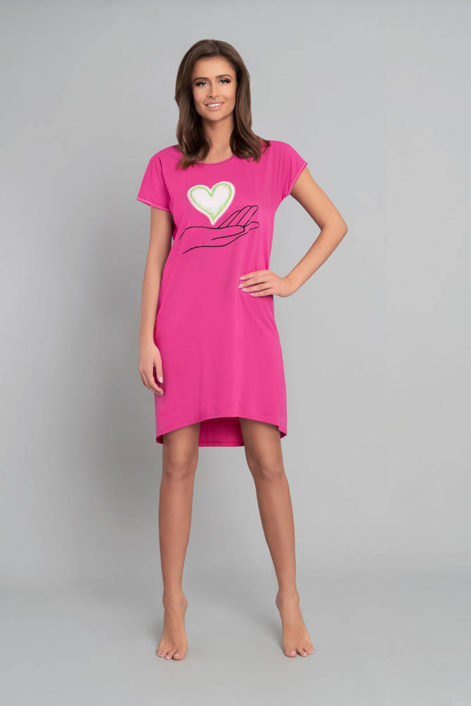 Dámská noční košile s krátkým rukávem Chiara  -Italian Fashion 