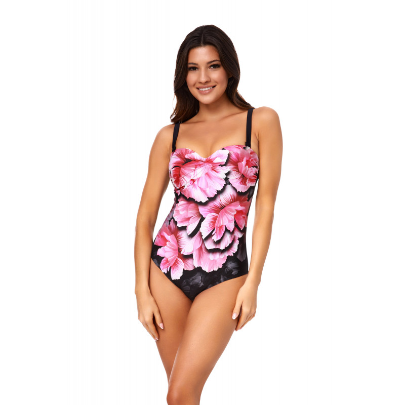 Dámské plavky jednodílné pro plnoštíhlé K 8090, vel. 44+90D, Effy 