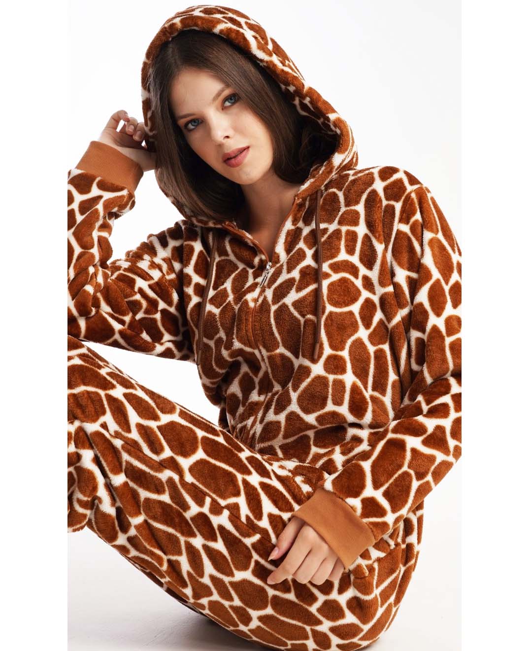 Vienetta Secret dámský overal na spaní teplý Žirafa, vel. L