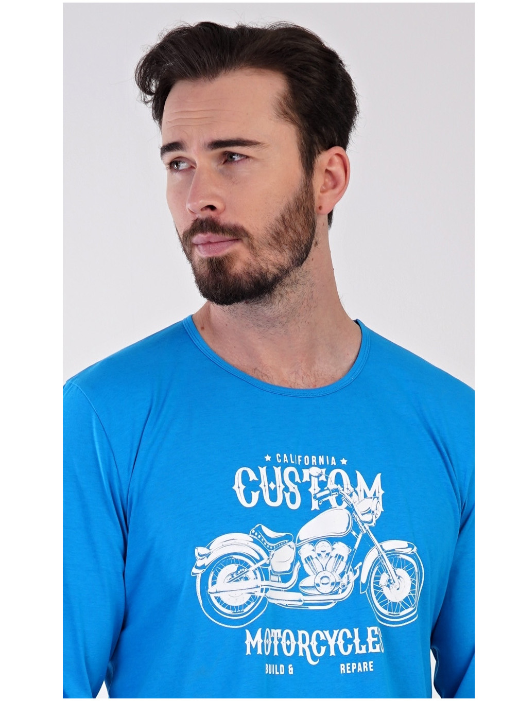 Pánské pyžamo dlouhé Motocykl - Vienetta Secret