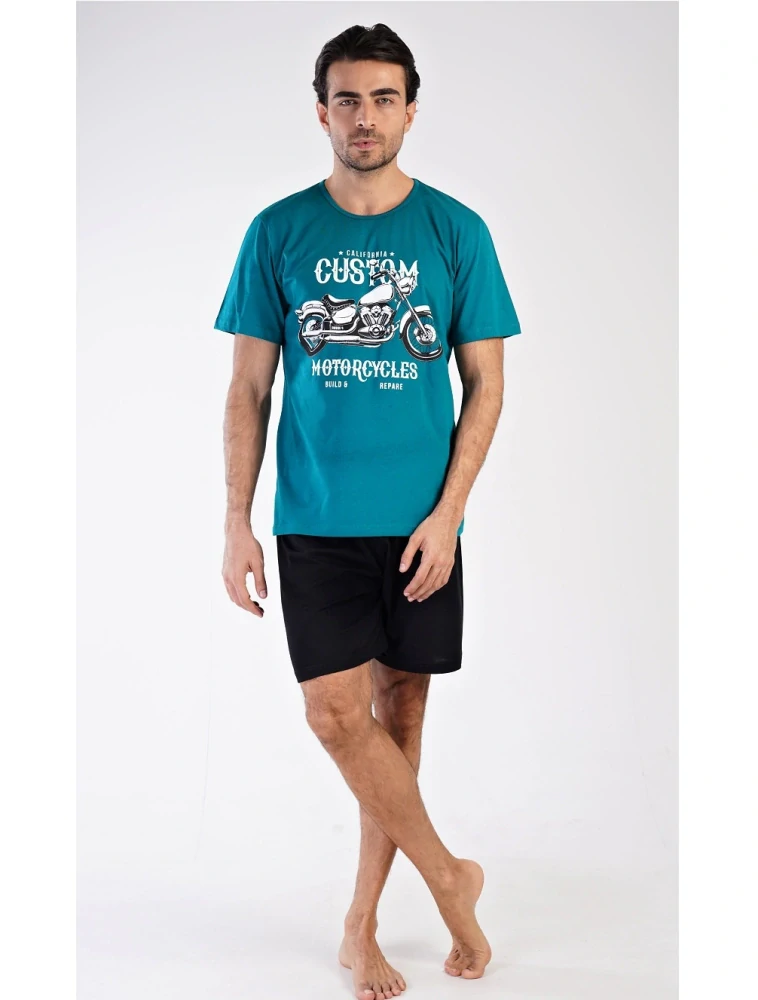 Pánské pyžamo s kraťasy Motorka - Vienetta Secret