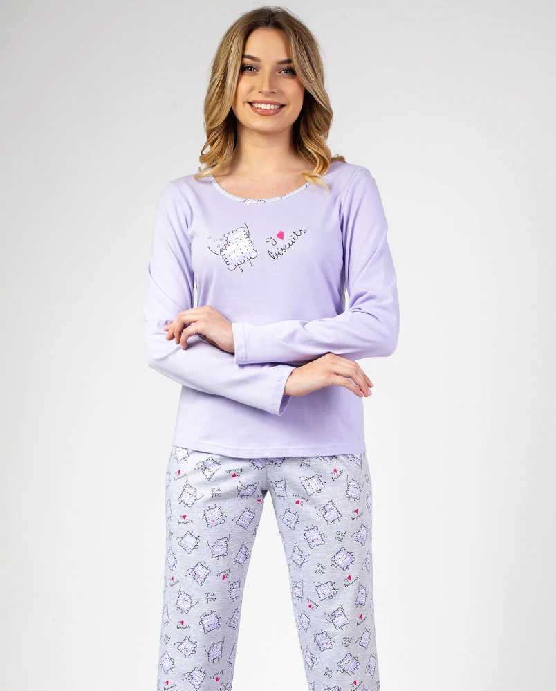Dámské pyžamo s dlouhým rukávem 675 - Regina