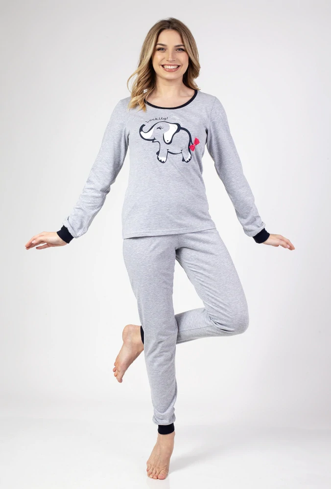 Dámské pyžamo s dlouhým rukávem 682 - Regina