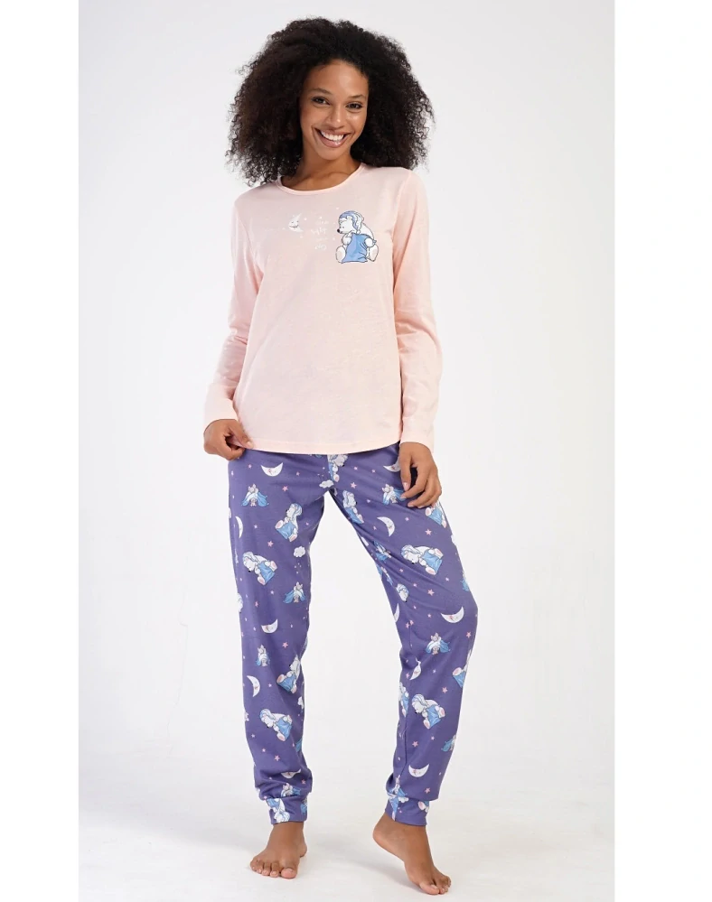 Dámské pyžamo dlouhé Godd night - Vienetta Secret