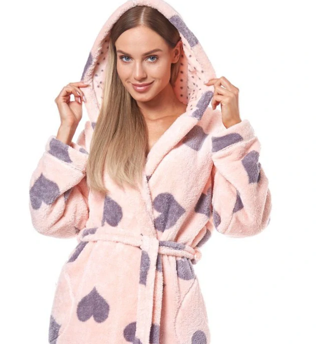 Dámský župan dlouhý Kola meruňková - L§L