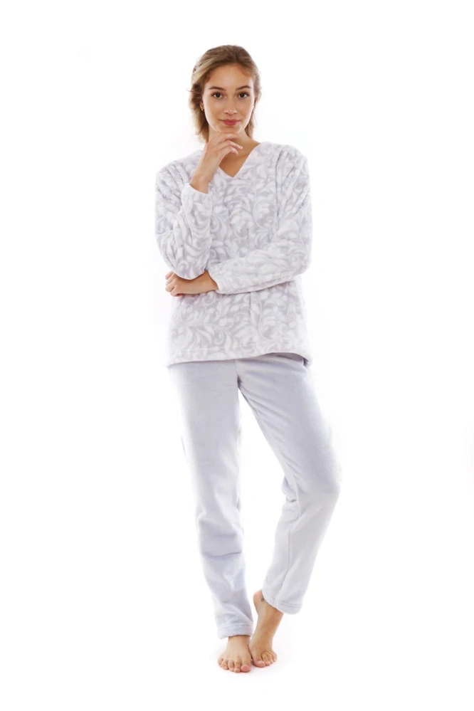 Domácí komplet - dámské pyžamo teplé Flora - Vestis
