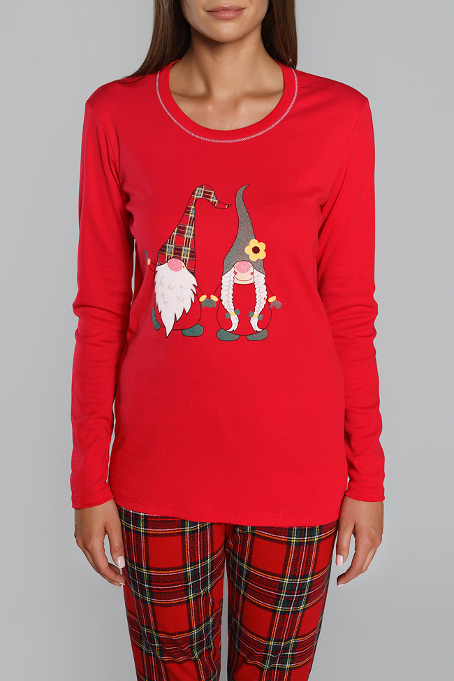 Dámské pyžamo s dlouhým rukávem Santa - Italian Fashion
