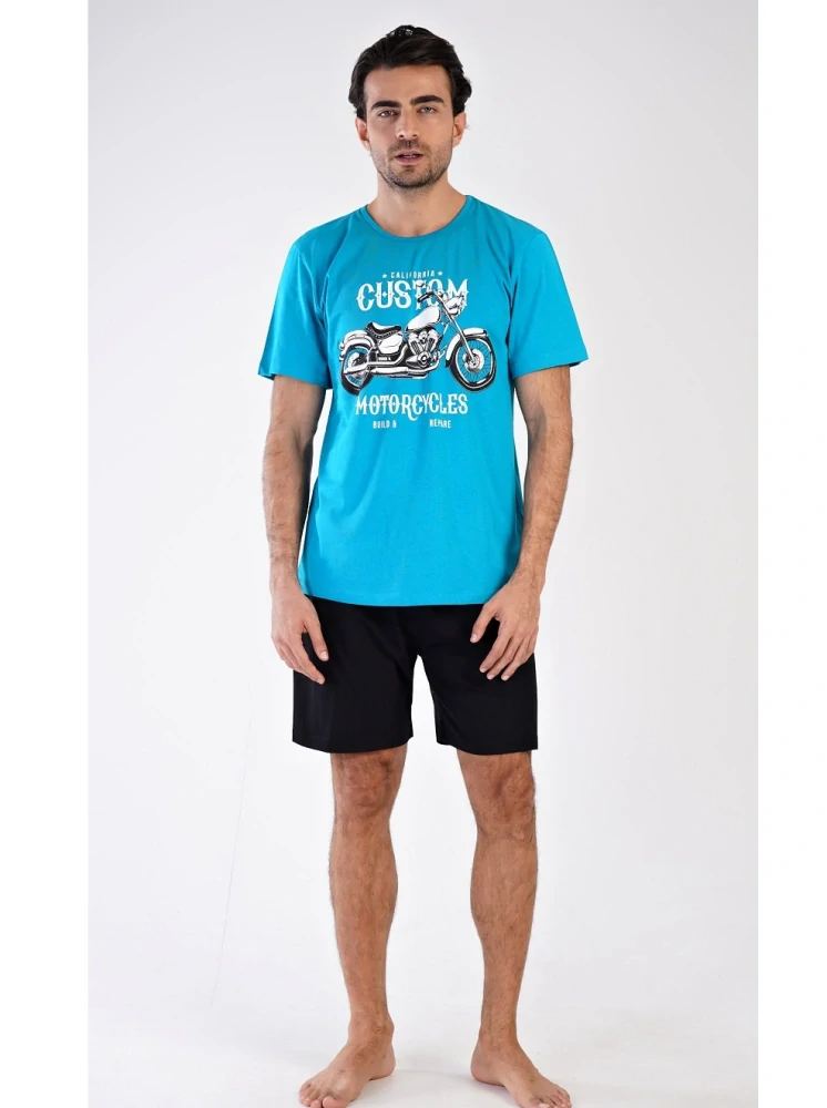 Pánské pyžamo s kraťasy Motorka - Vienetta Secret