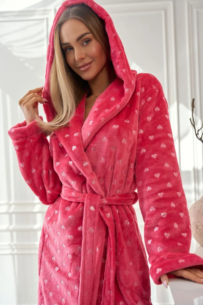 Dámský župan dlouhý 2551 Amira malina - L§L