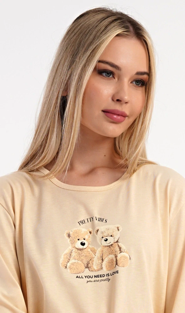 Dámské pyžamo dlouhé Monika - Vienetta Secret