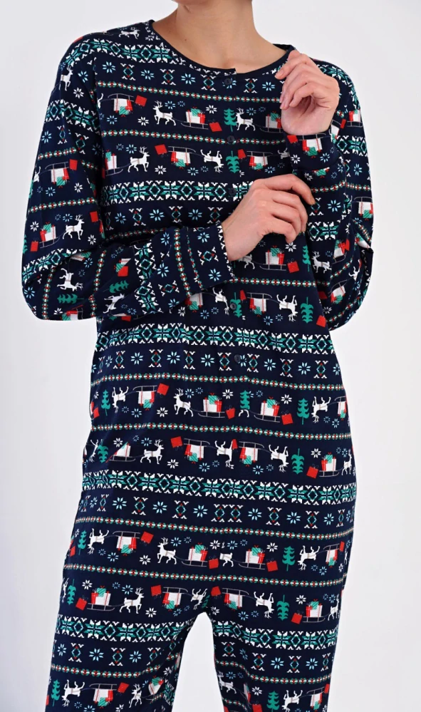 Dámský overal na spaní Merry Christmas, velikost S - Vienetta Secret