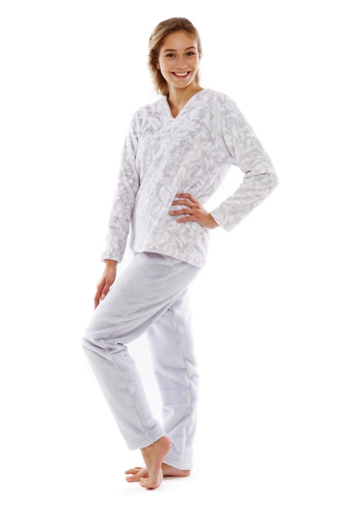 Domácí komplet - dámské pyžamo teplé Flora - Vestis