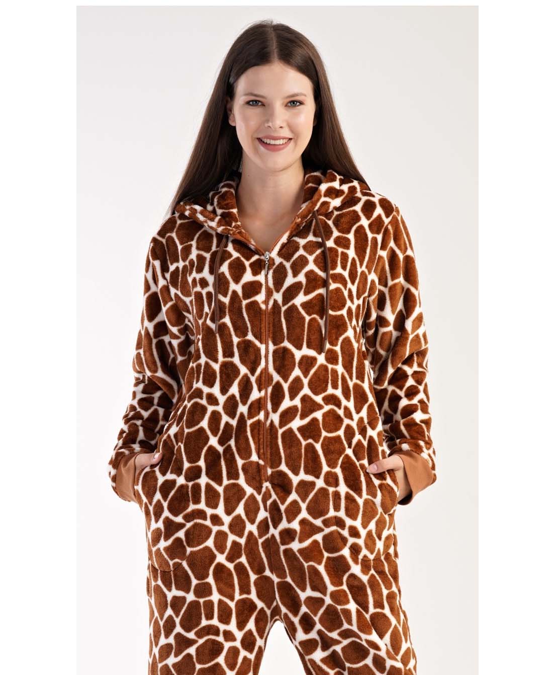 Vienetta Secret dámský overal na spaní teplý Žirafa, vel. L