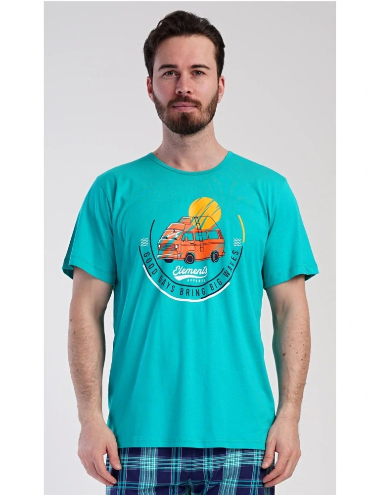 Pánské pyžamo s kraťasy Adventure - Vienetta Secret