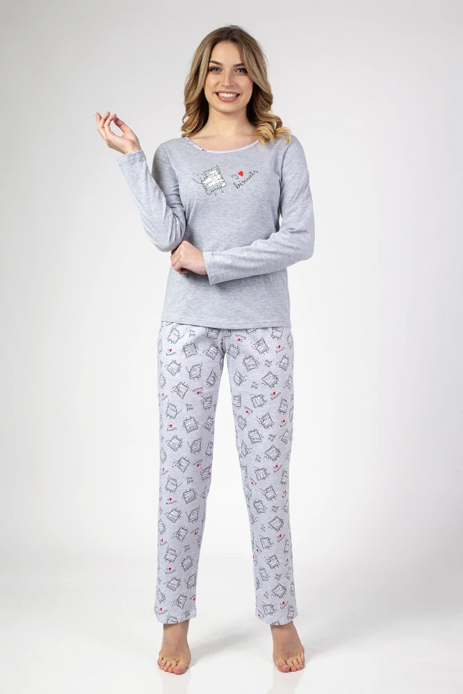 Dámské pyžamo s dlouhým rukávem 675 - Regina