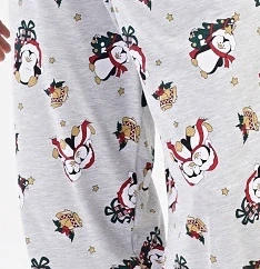 Pánské pyžamo dlouhé Tučňák s dárkem - Vienetta Secret