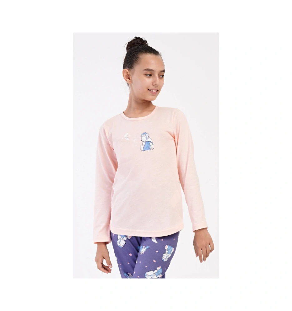 Dívčí pyžamo s dlouhým rukávem Méďa s polštářem - Vienetta Secret