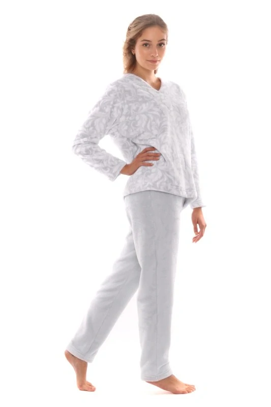 Domácí komplet - dámské pyžamo teplé Flora - Vestis