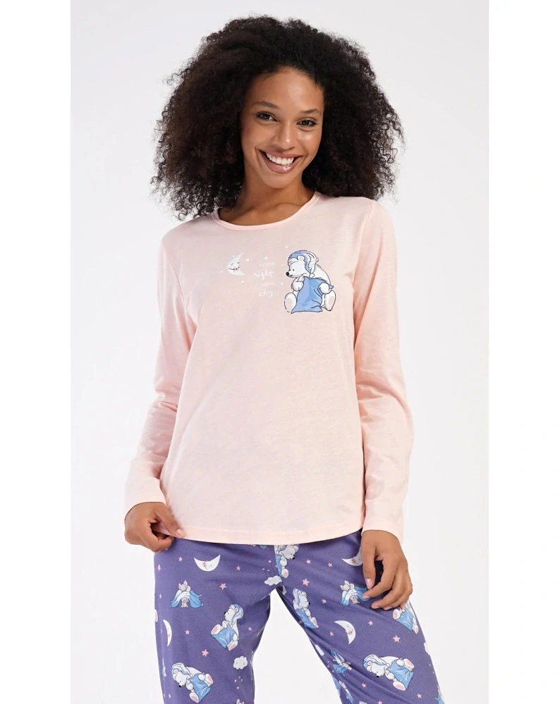 Dívčí pyžamo s dlouhým rukávem Méďa s polštářem - Vienetta Secret