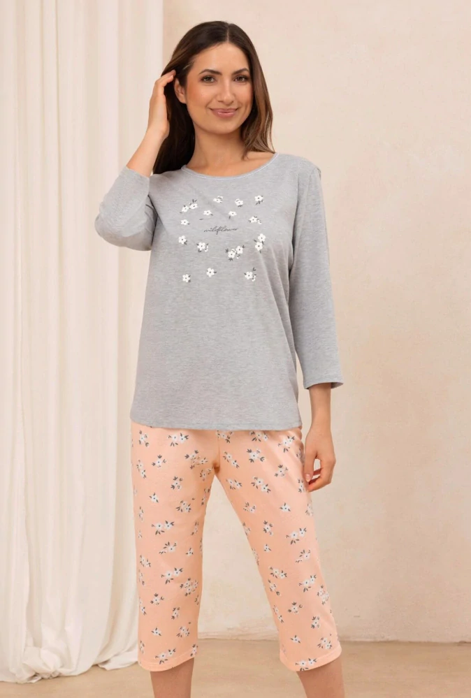 Dámské pyžamo 707 s 3/4 rukávem - Regina