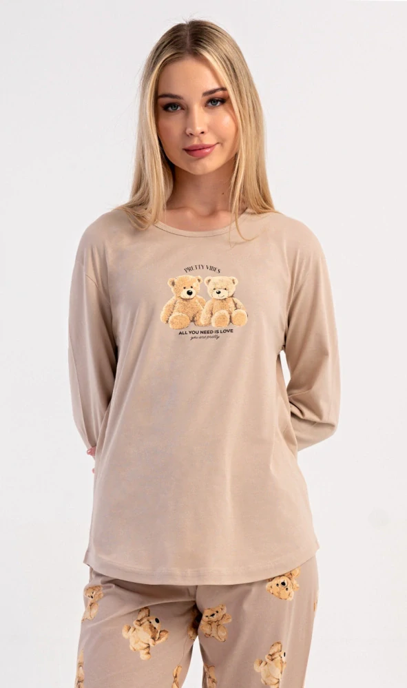 Dámské pyžamo dlouhé Monika - Vienetta Secret