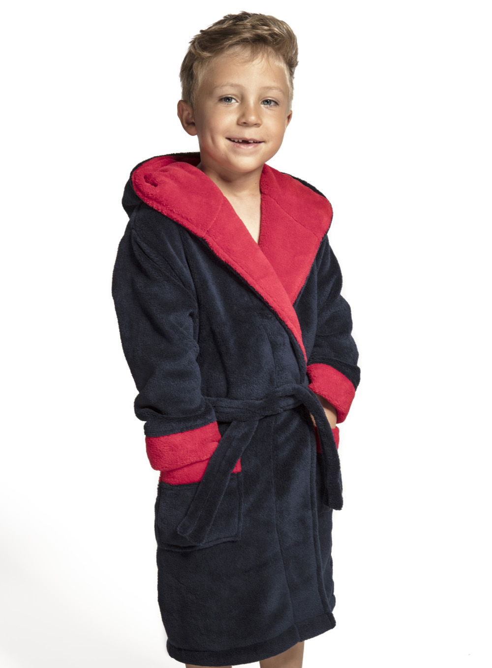 Chlapecký župan Delfino ENVIE modrá tmavě vel. 134-140