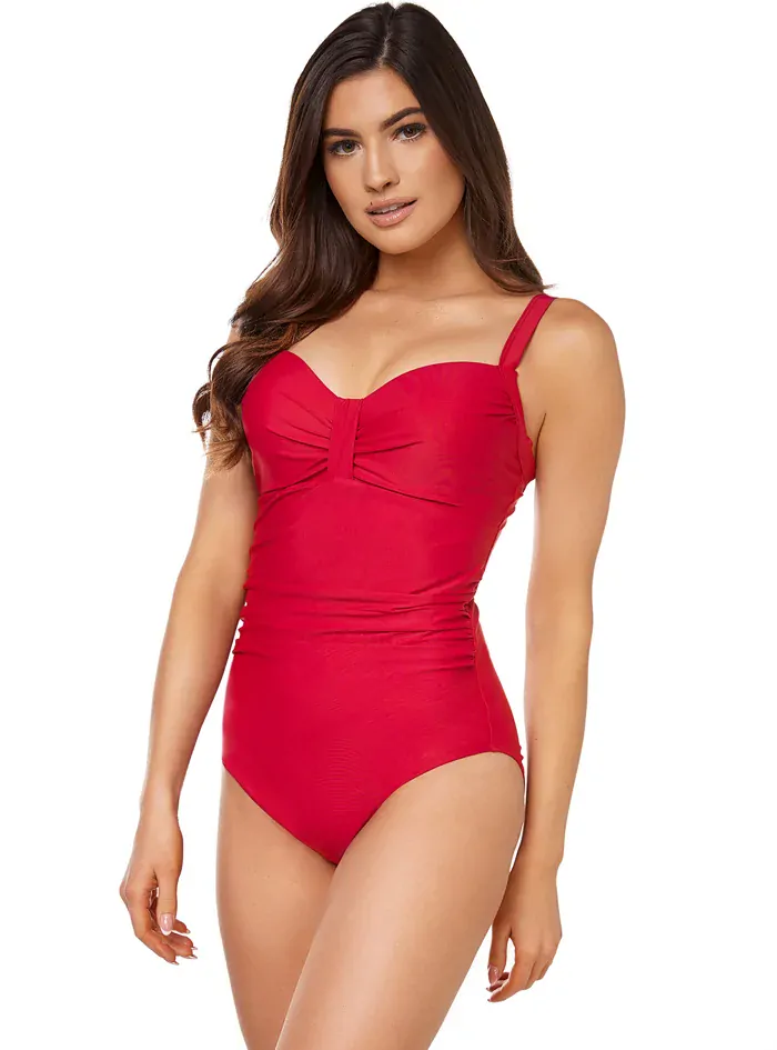 Dámské jednodílné plavky pro plnoštíhlé K 8073 - Effy  