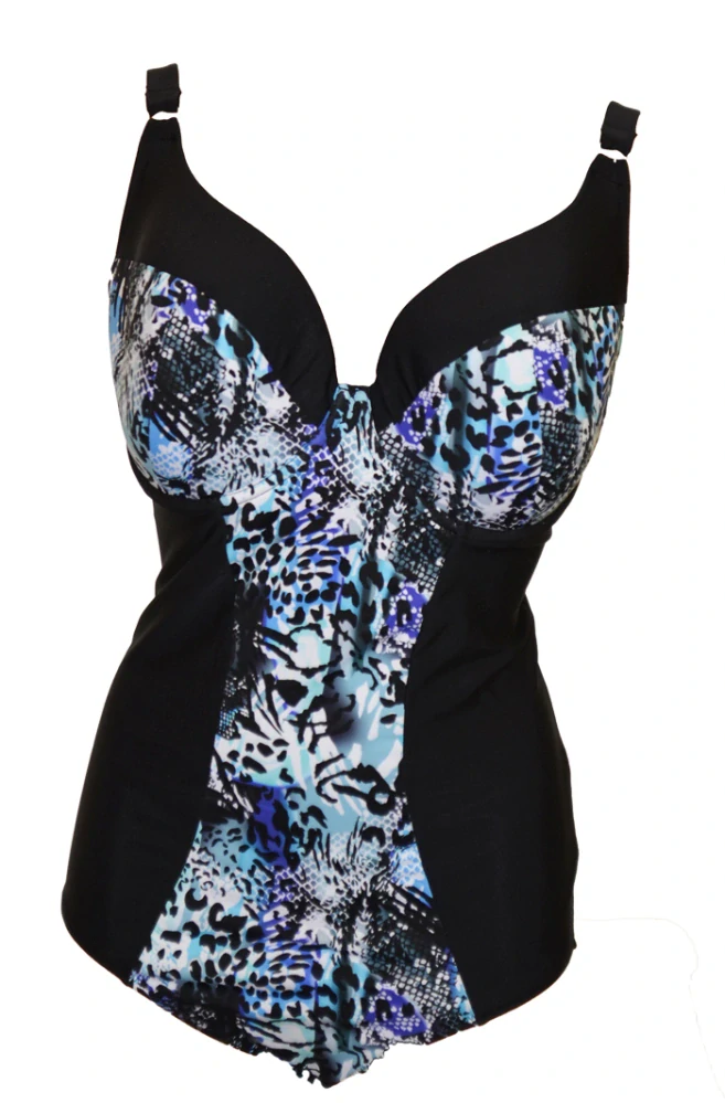 Dámské jednodílné plavky pro plnoštíhlé K 7231 - Effy