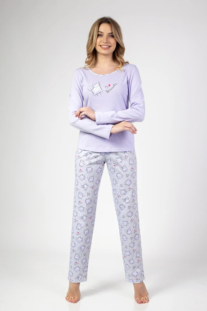 Dámské pyžamo s dlouhým rukávem 675 - Regina