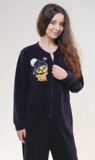 Dámský overal na spaní teplý Tygřík  - Vienetta Secret 