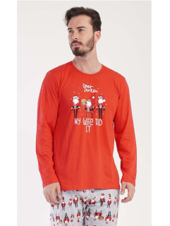 Pánské pyžamo dlouhé Santa - Vienetta Secret