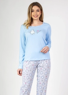 Dámské pyžamo s dlouhým rukávem 675 - Regina