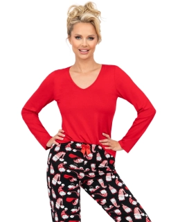 Dámské vánoční pyžamo s dlouhým rukávem Santi - Donna