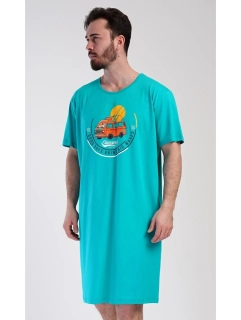 Pánská noční košile s krátkým rukávem Adventure - Vienetta Secret