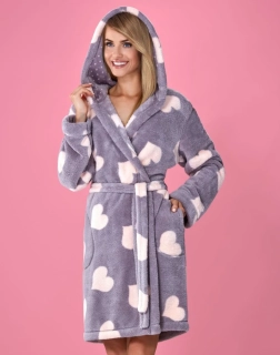 Dámský župan Kola krátký šedý - L§L